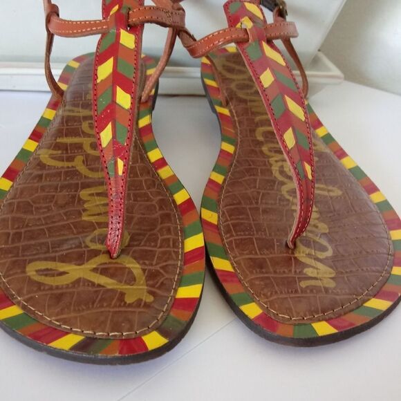 Sam Edelman T strap multicolor sandals - Picture 2 of 6